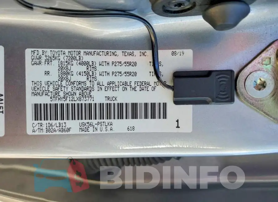 5TFHY5F12LX873771 Photo# 13