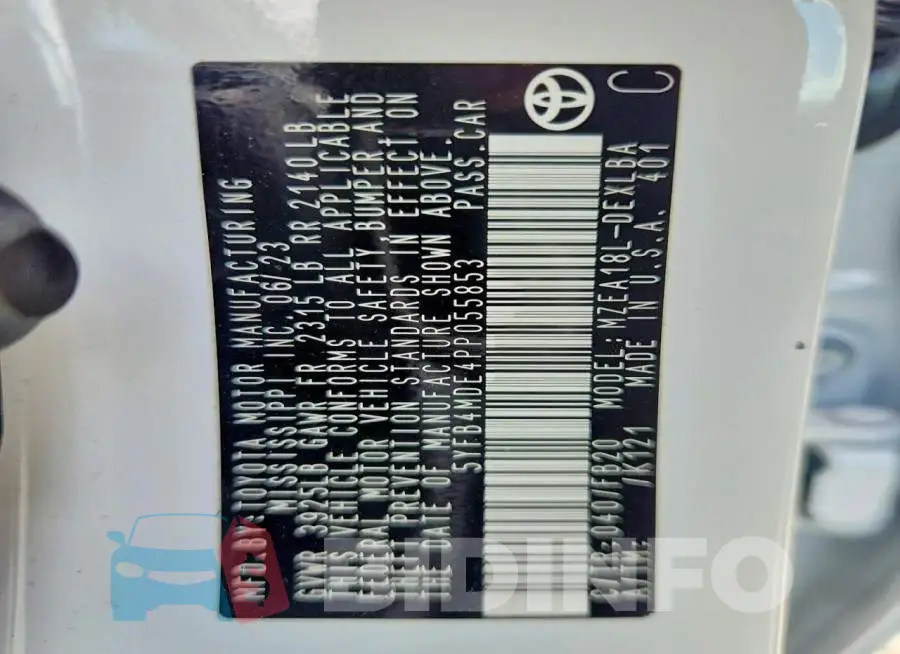 5YFB4MDE4PP055853 Photo# 12