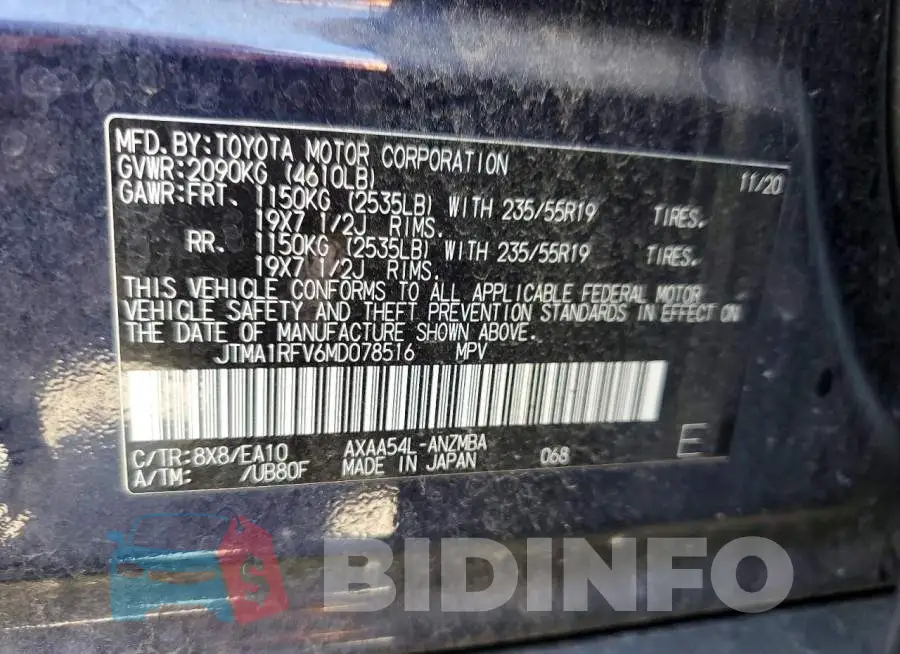 JTMA1RFV6MD078516 Photo# 14