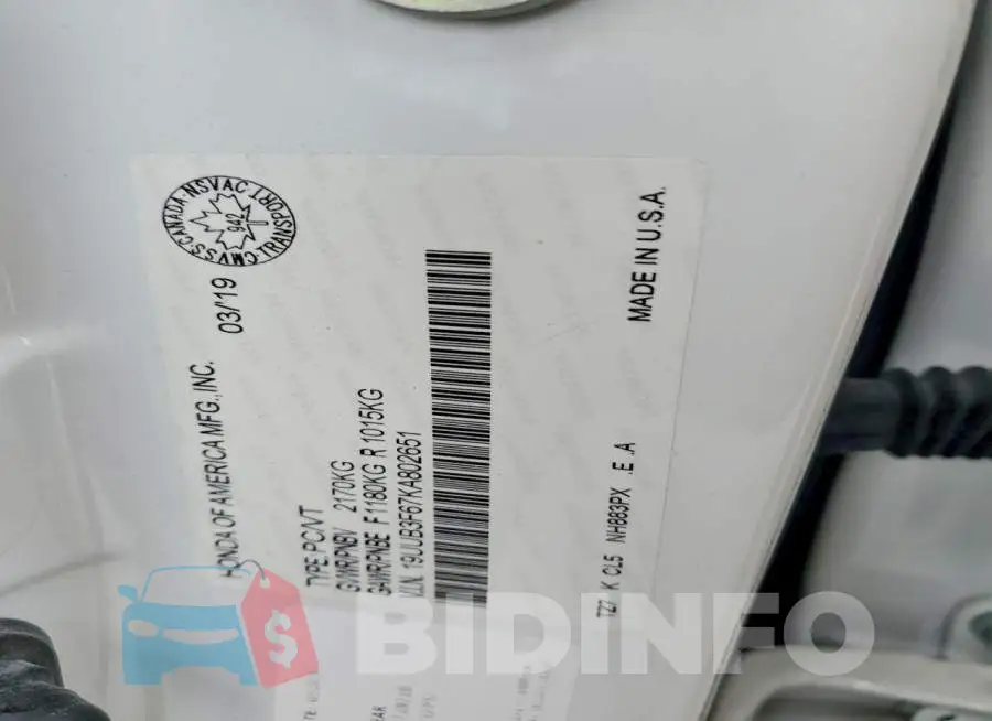 19UUB3F67KA802651 Photo# 12