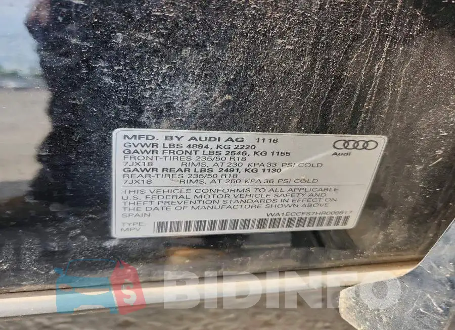 WA1ECCFS7HR009917 Photo# 13