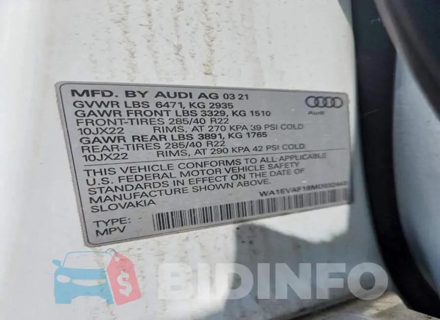 WA1EVAF18MD032443 Photo# 13