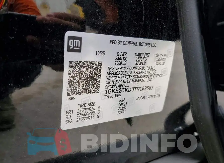 1GKS2CKD0TR169587 Photo# 13