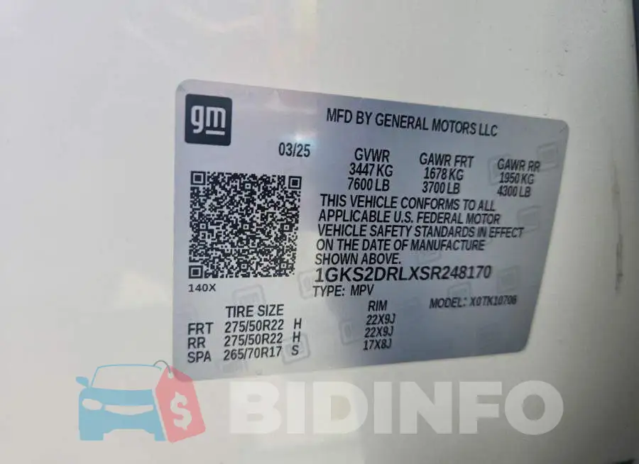 1GKS2DRLXSR248170 Photo# 13