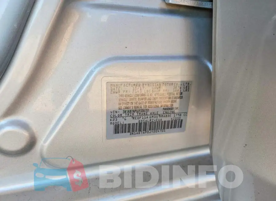 3N1AB7AP0JY204701 Photo# 12