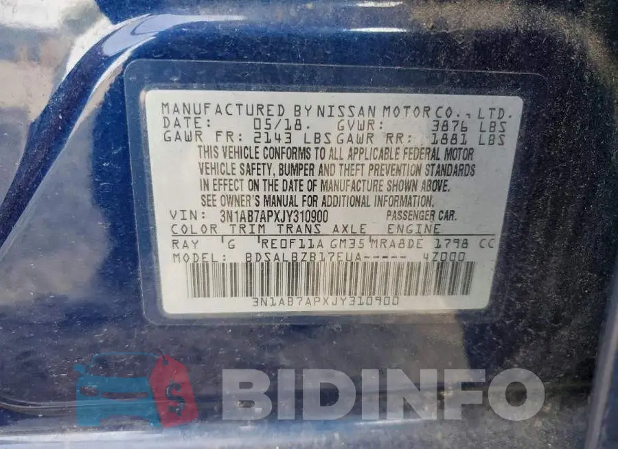 3N1AB7APXJY310900 Photo# 13