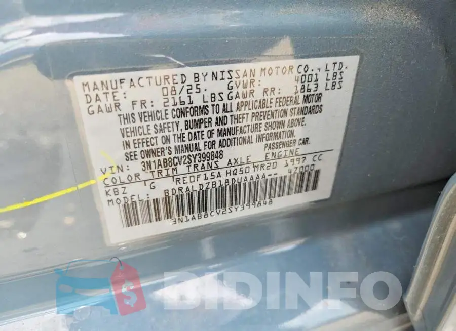 3N1AB8CV2SY399848 Photo# 12