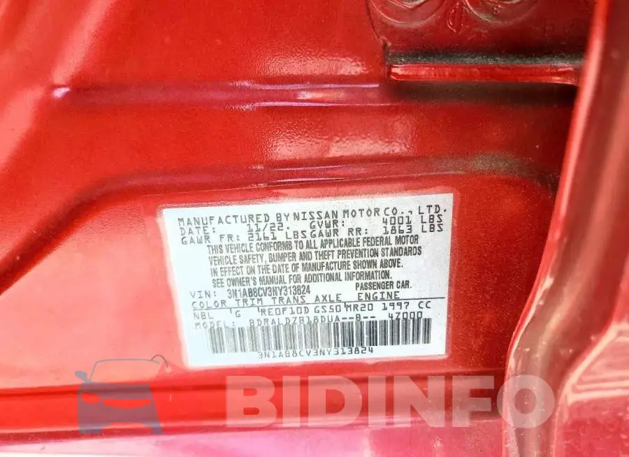 3N1AB8CV3NY313824 Photo# 12