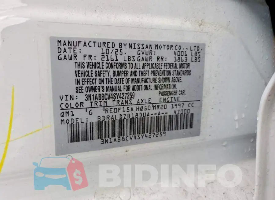 3N1AB8CV4SY427259 Photo# 12