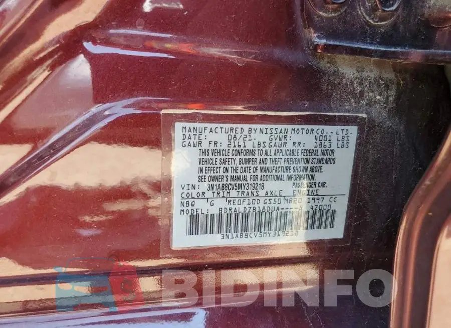 3N1AB8CV5MY319218 Photo# 12