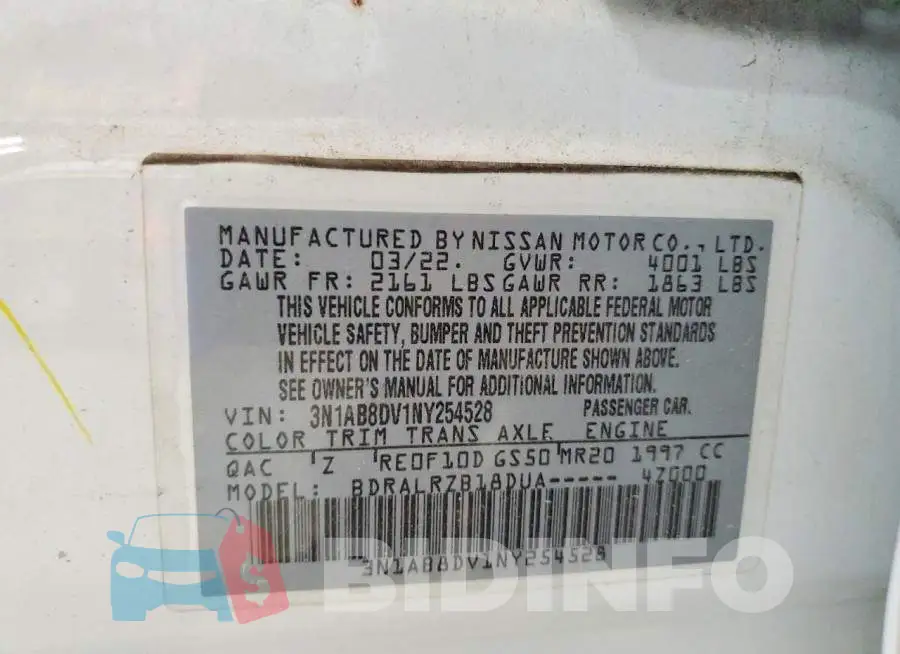 3N1AB8DV1NY254528 Photo# 12