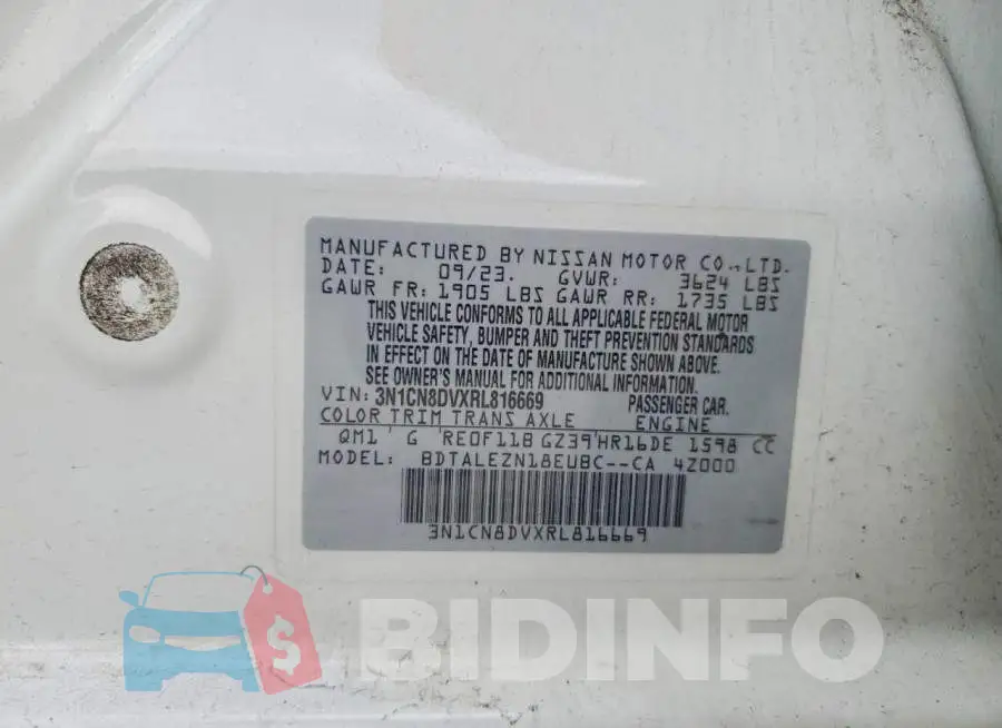 3N1CN8DVXRL816669 Photo# 13