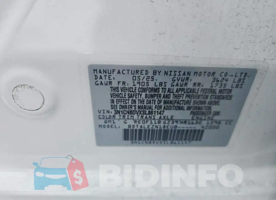 3N1CN8DVXSL861147 Photo# 13