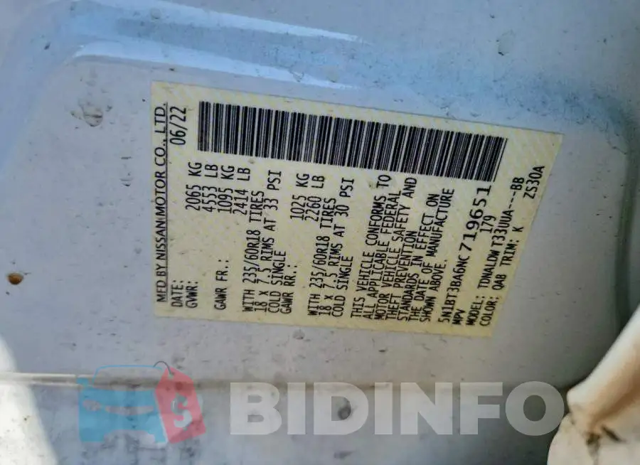 5N1BT3BA6NC719651 Photo# 12