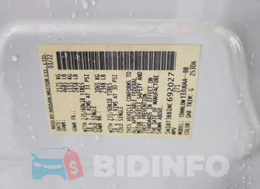 5N1BT3BB1NC692027 Photo# 14