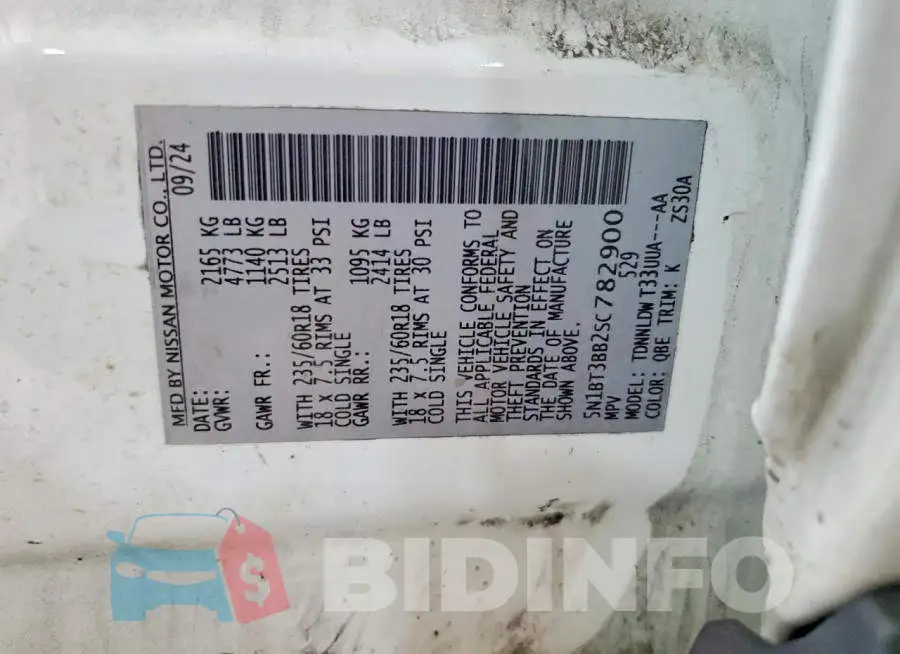 5N1BT3BB2SC782900 Photo# 13