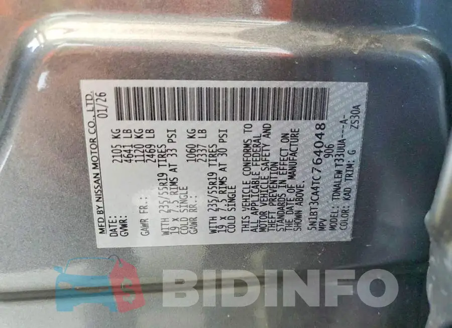 5N1BT3CA4TC764048 Photo# 13