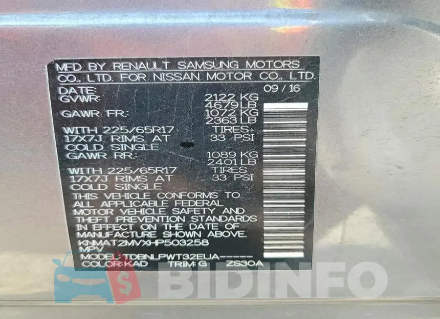 KNMAT2MVXHP503258 Photo# 13
