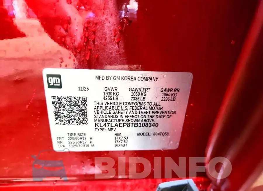 KL47LAEP8TB108340 Photo# 12