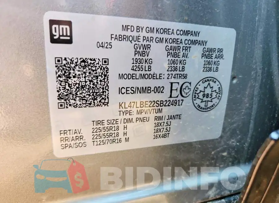 KL47LBE22SB224917 Photo# 13