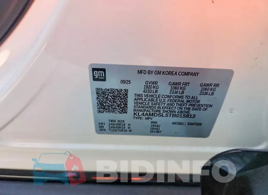 KL4AMDSL5TB015913 Photo# 13