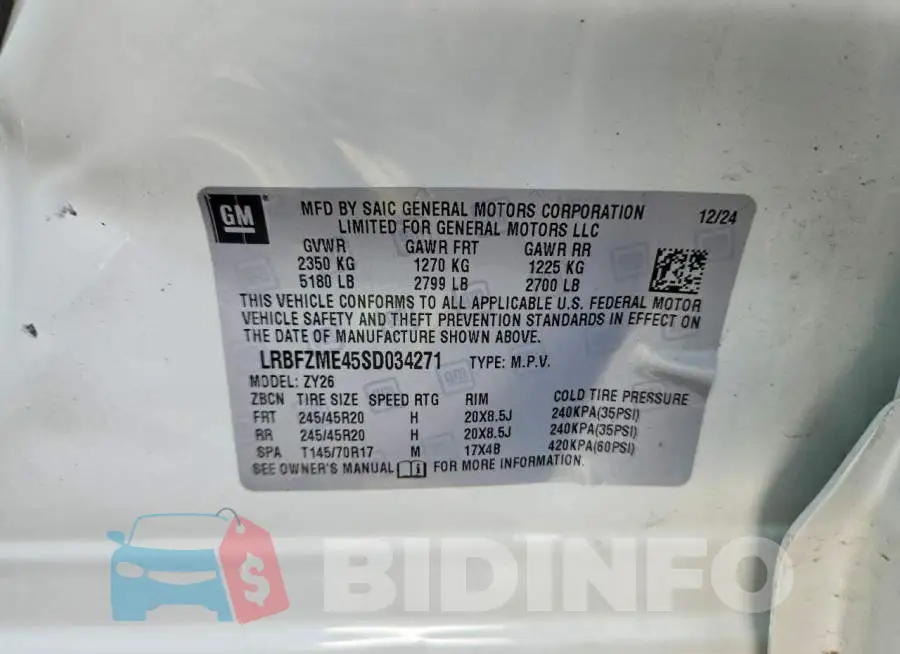 LRBFZME45SD034271 Photo# 13