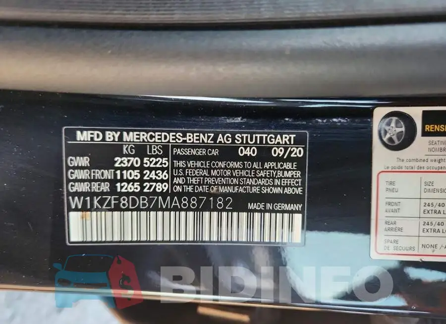 W1KZF8DB7MA887182 Photo# 12