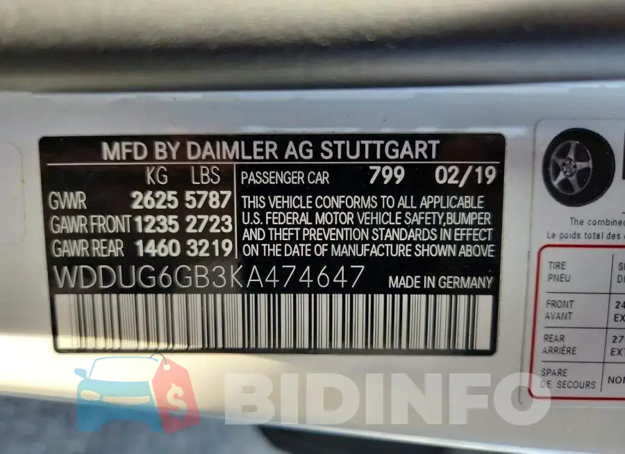 WDDUG6GB3KA474647 Photo# 12