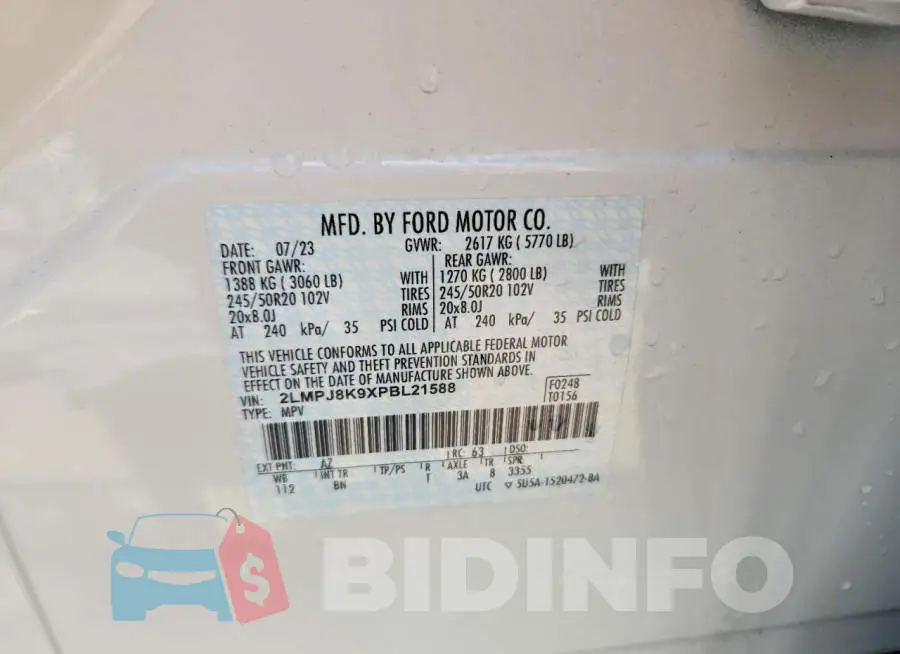 2LMPJ8K9XPBL21588 Photo# 14
