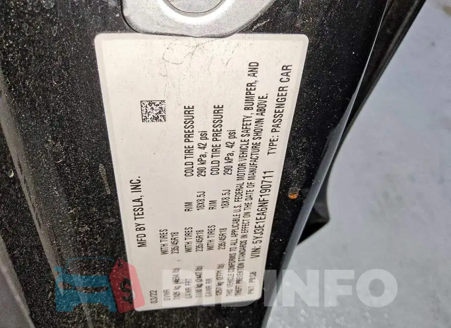 5YJ3E1EA6NF190711 Photo# 12