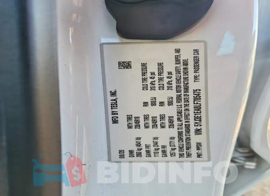 5YJ3E1EA8LF785475 Photo# 13