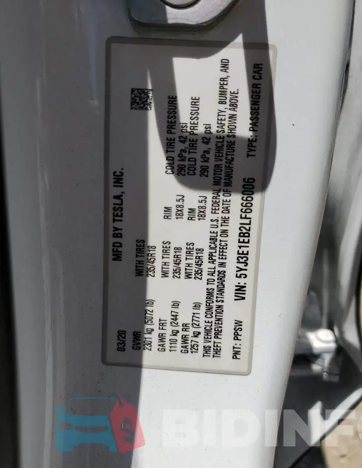 5YJ3E1EB2LF666006 Photo# 13