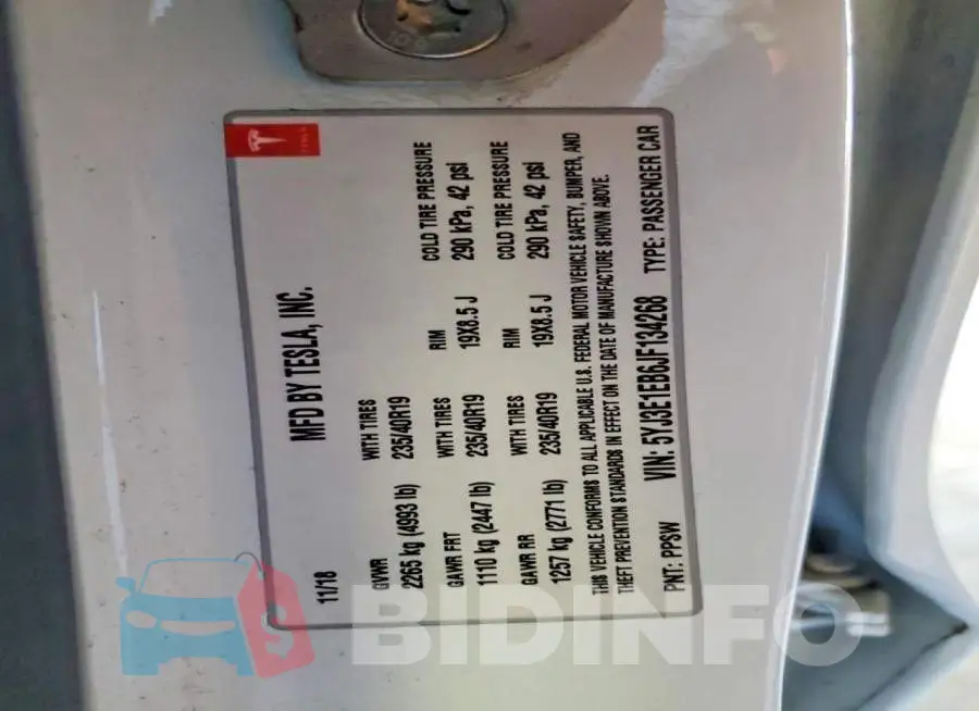 5YJ3E1EB6JF134268 Photo# 12