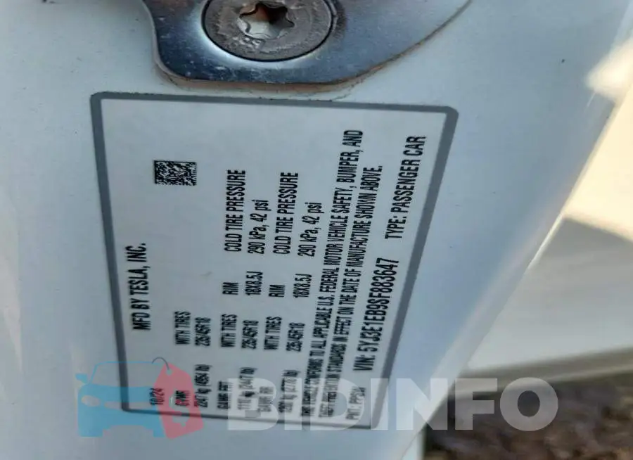 5YJ3E1EB9SF883647 Photo# 12