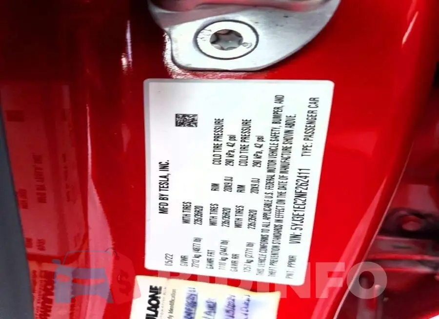 5YJ3E1EC2NF262411 Photo# 12