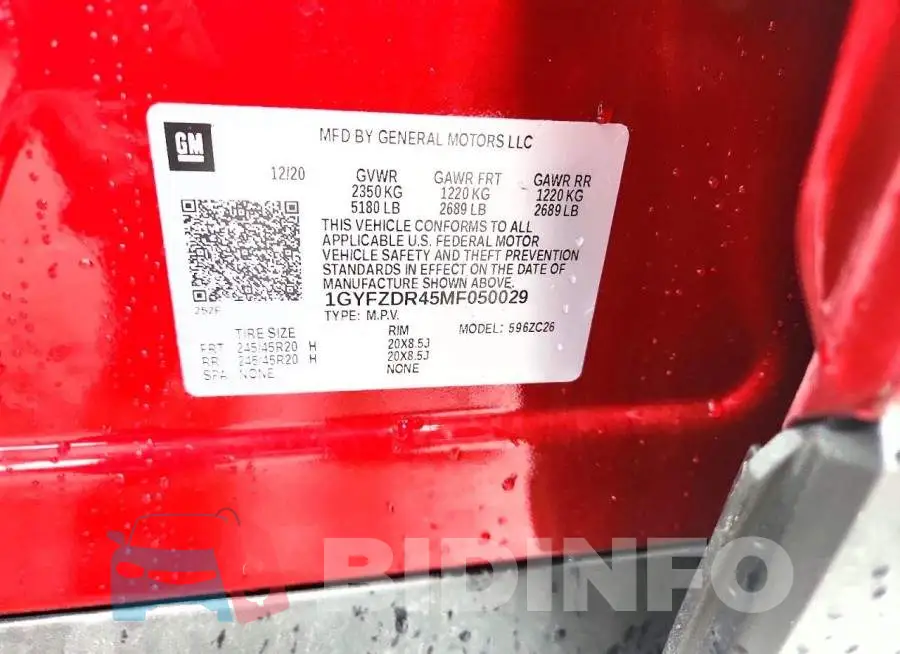 1GYFZDR45MF050029 Photo# 13