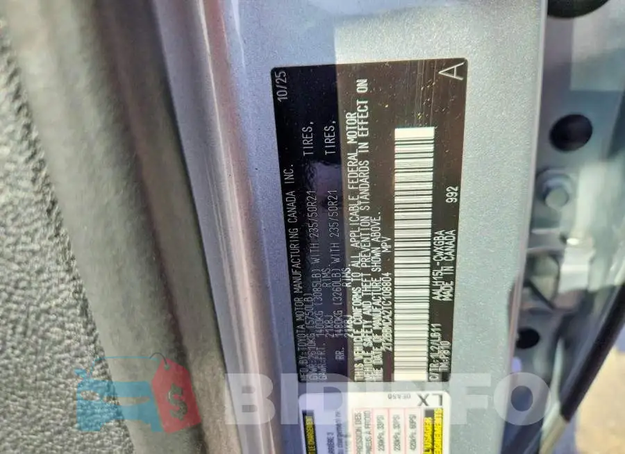 2T2BBMCA2TC108804 Photo# 14