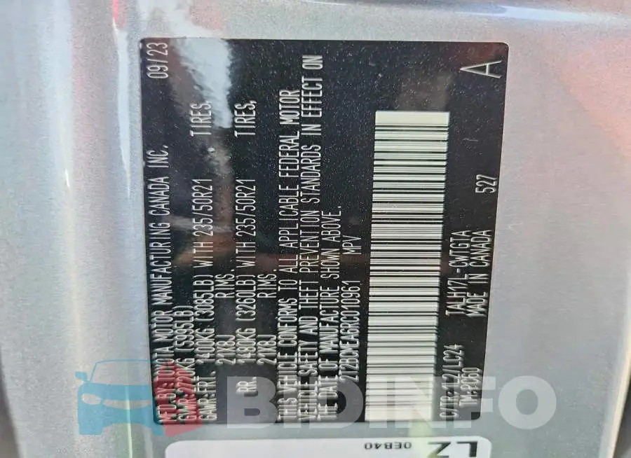 2T2BCMEA6RC010961 Photo# 13