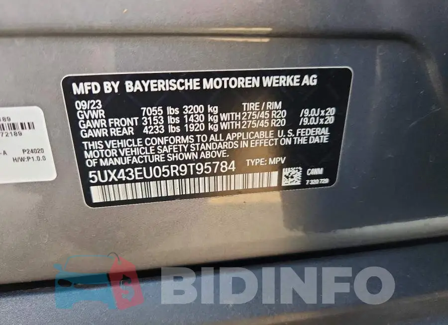 5UX43EU05R9T95784 Photo# 13