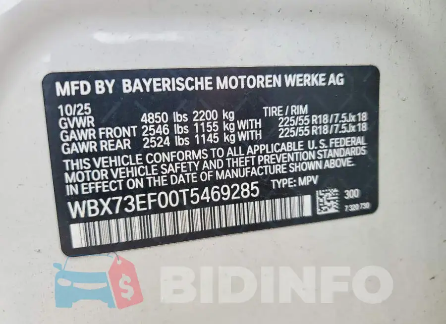 WBX73EF00T5469285 Photo# 12