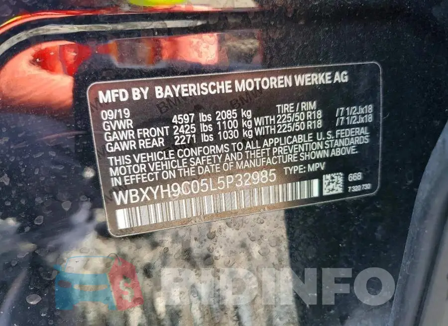WBXYH9C05L5P32985 Photo# 13