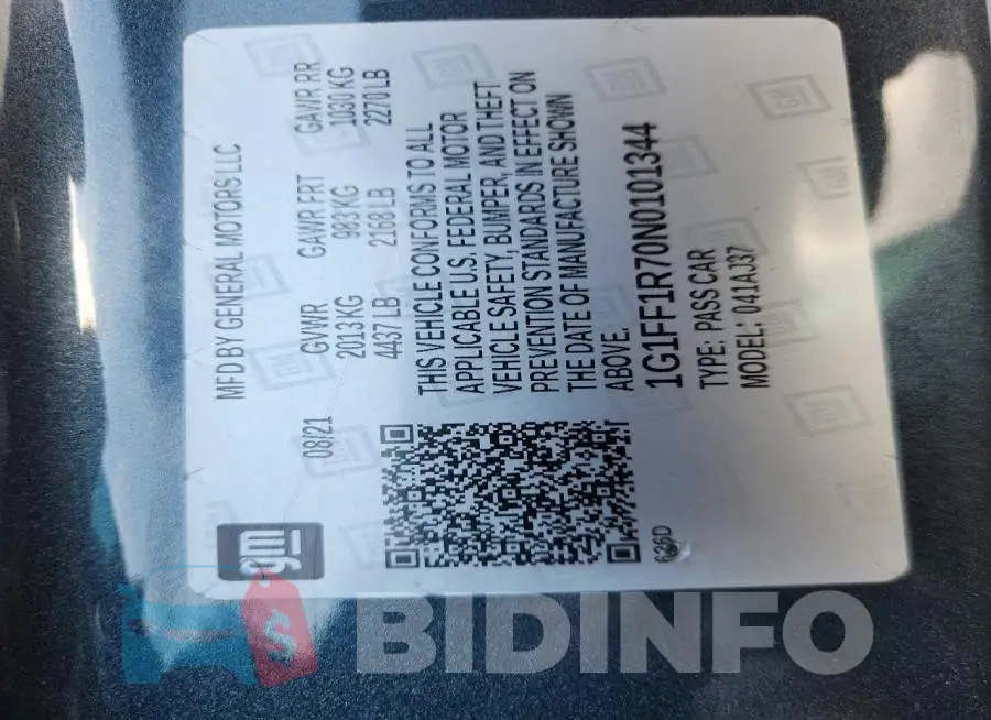 1G1FF1R70N0101344 Photo# 12