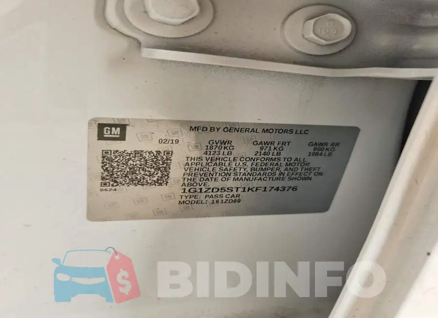 1G1ZD5ST1KF174376 Photo# 13