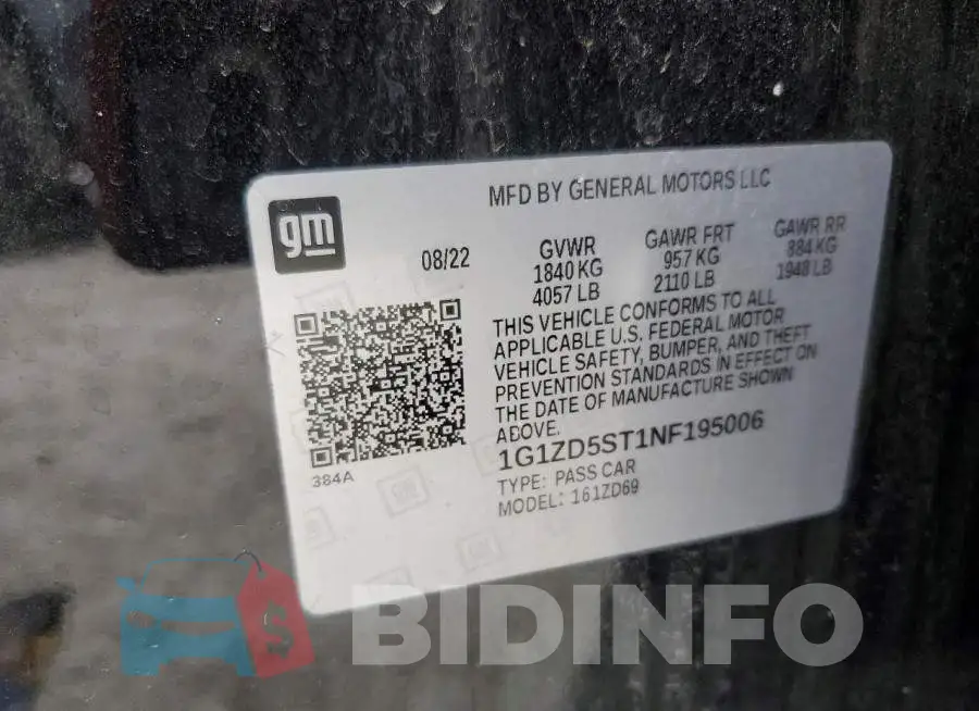 1G1ZD5ST1NF195006 Photo# 12