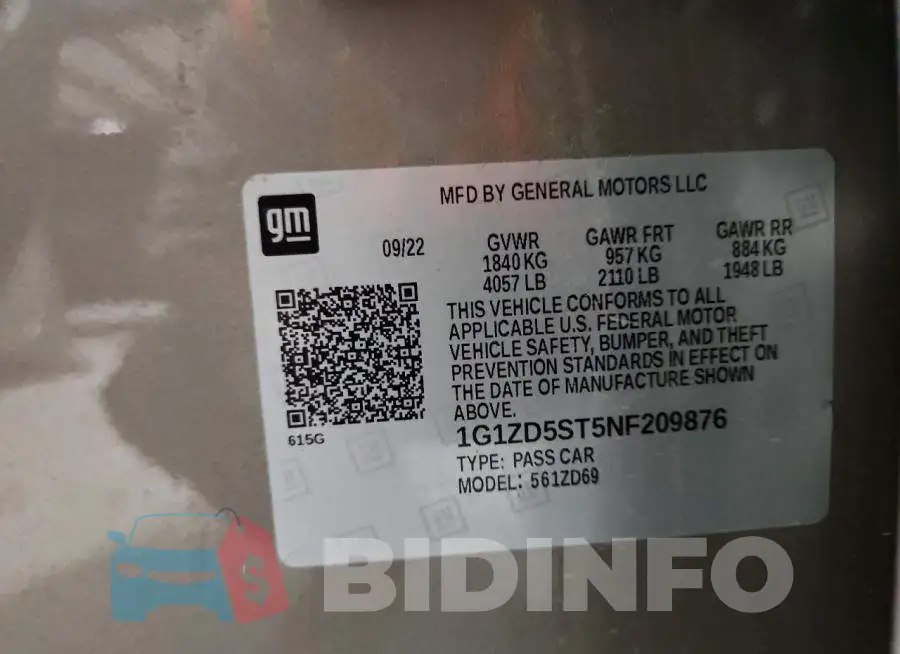 1G1ZD5ST5NF209876 Photo# 12