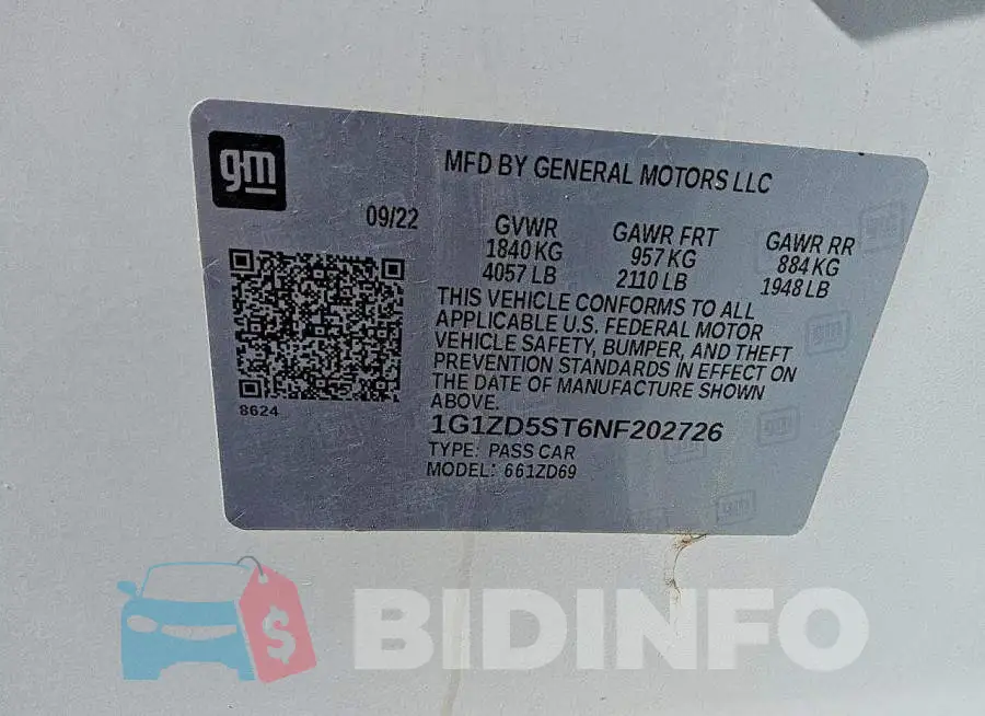 1G1ZD5ST6NF202726 Photo# 12