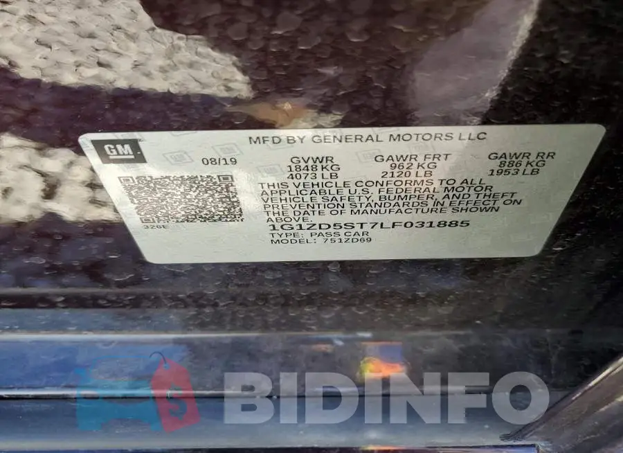 1G1ZD5ST7LF031885 Photo# 12