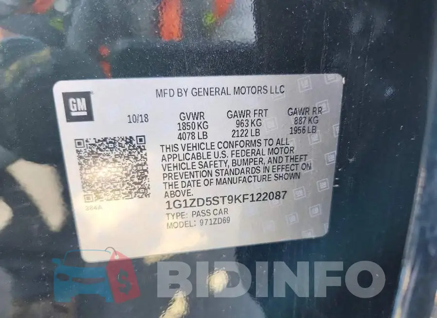 1G1ZD5ST9KF122087 Photo# 12