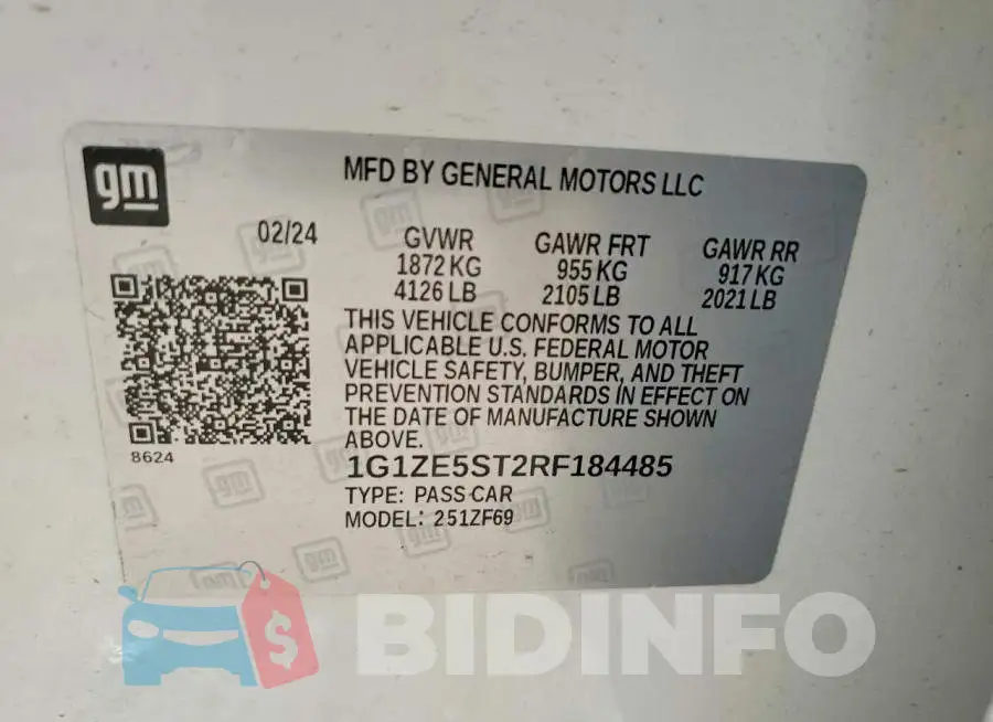 1G1ZE5ST2RF184485 Photo# 13