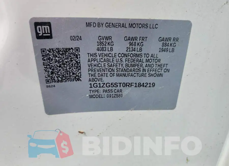 1G1ZG5ST0RF184219 Photo# 13